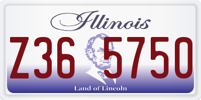 IL license plate Z365750