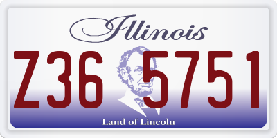 IL license plate Z365751
