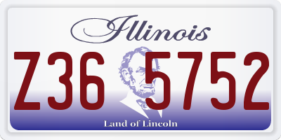 IL license plate Z365752
