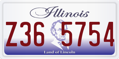 IL license plate Z365754