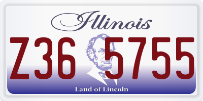 IL license plate Z365755