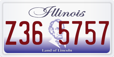 IL license plate Z365757