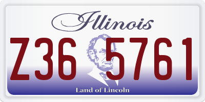IL license plate Z365761