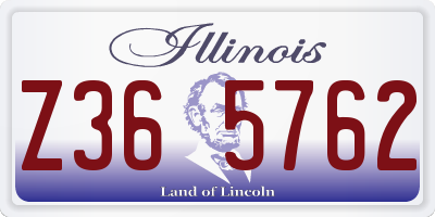 IL license plate Z365762