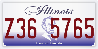 IL license plate Z365765
