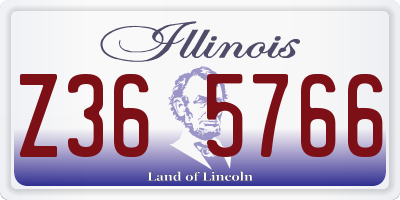 IL license plate Z365766