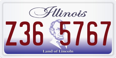 IL license plate Z365767