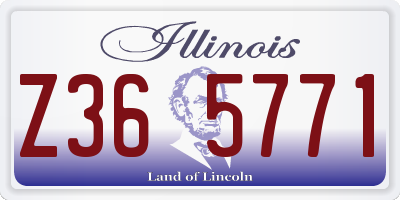IL license plate Z365771