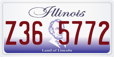 IL license plate Z365772