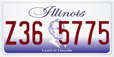 IL license plate Z365775