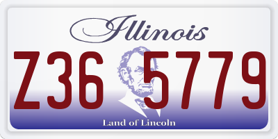 IL license plate Z365779