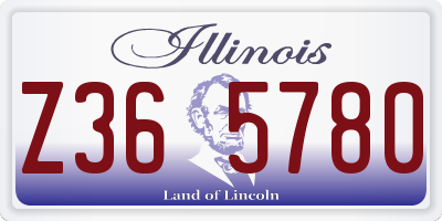 IL license plate Z365780