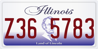 IL license plate Z365783