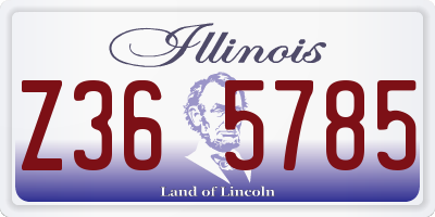 IL license plate Z365785