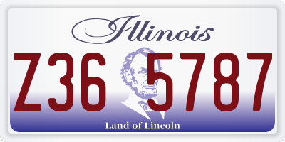 IL license plate Z365787