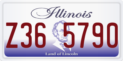 IL license plate Z365790