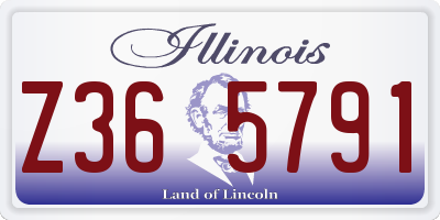 IL license plate Z365791