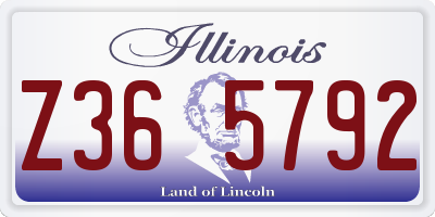IL license plate Z365792