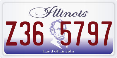 IL license plate Z365797