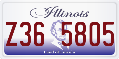 IL license plate Z365805