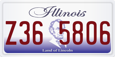 IL license plate Z365806