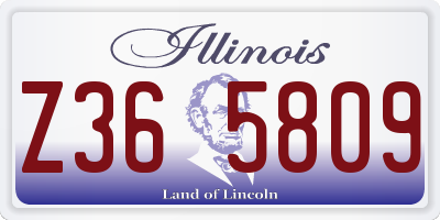 IL license plate Z365809