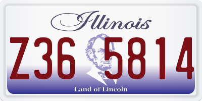 IL license plate Z365814