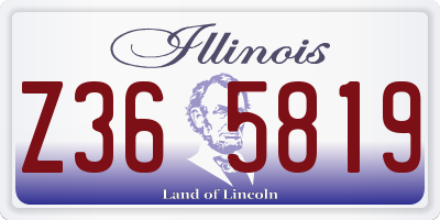IL license plate Z365819