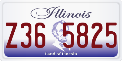 IL license plate Z365825