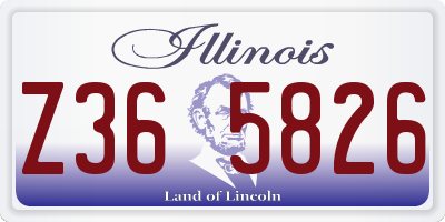 IL license plate Z365826