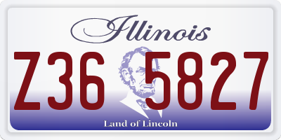 IL license plate Z365827