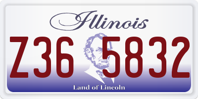 IL license plate Z365832