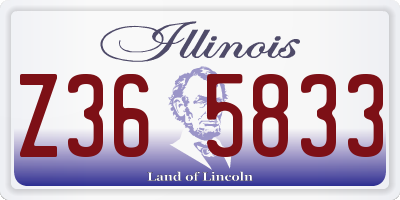 IL license plate Z365833