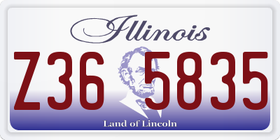 IL license plate Z365835