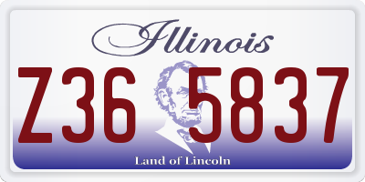 IL license plate Z365837