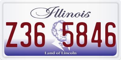 IL license plate Z365846