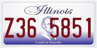 IL license plate Z365851