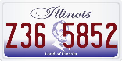 IL license plate Z365852