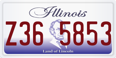 IL license plate Z365853