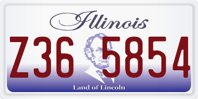 IL license plate Z365854