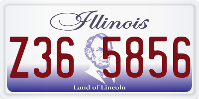 IL license plate Z365856