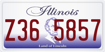 IL license plate Z365857