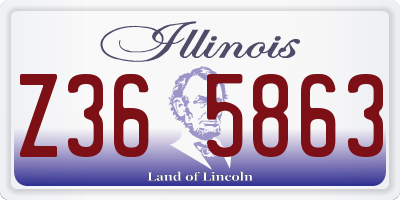 IL license plate Z365863