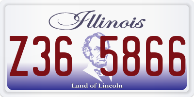 IL license plate Z365866