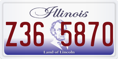 IL license plate Z365870