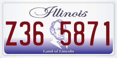 IL license plate Z365871