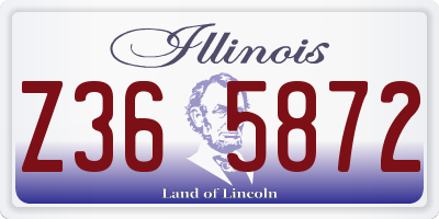 IL license plate Z365872