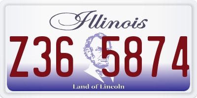 IL license plate Z365874