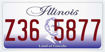 IL license plate Z365877