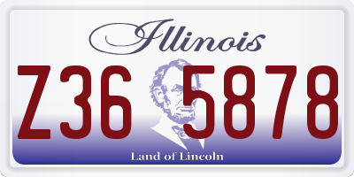 IL license plate Z365878